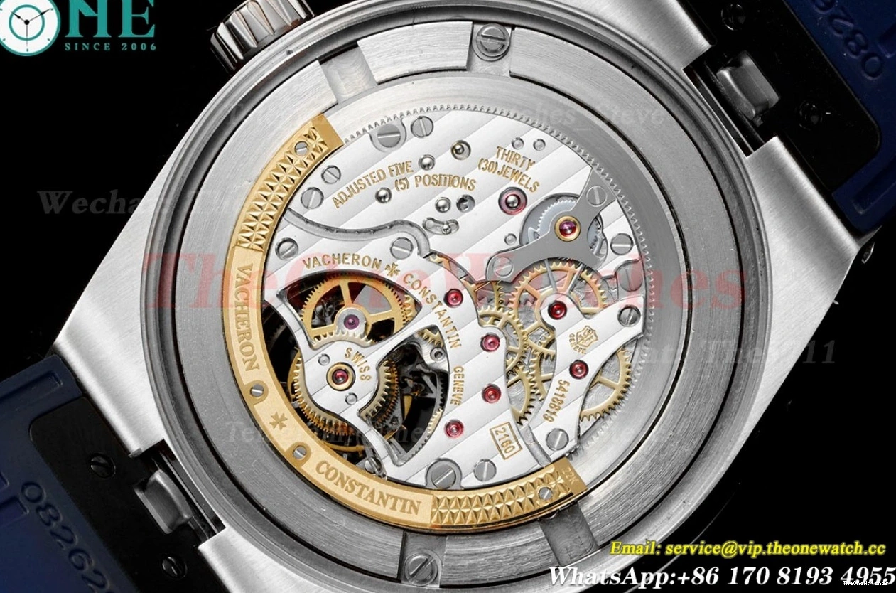 RU 6000V Overseas BBR ref Stk Tourbillon SS Blue 0110